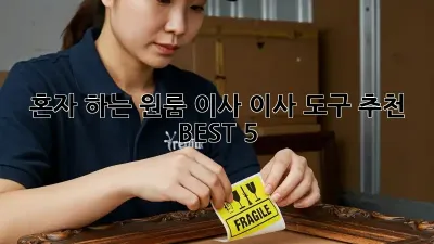 혼자 하는 원룸 이사? 이사 도구 추천 BEST 5!