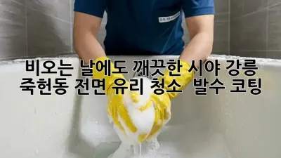 비오는 날에도 깨끗한 시야! 강릉 죽헌동 전면 유리 청소 & 발수 코팅